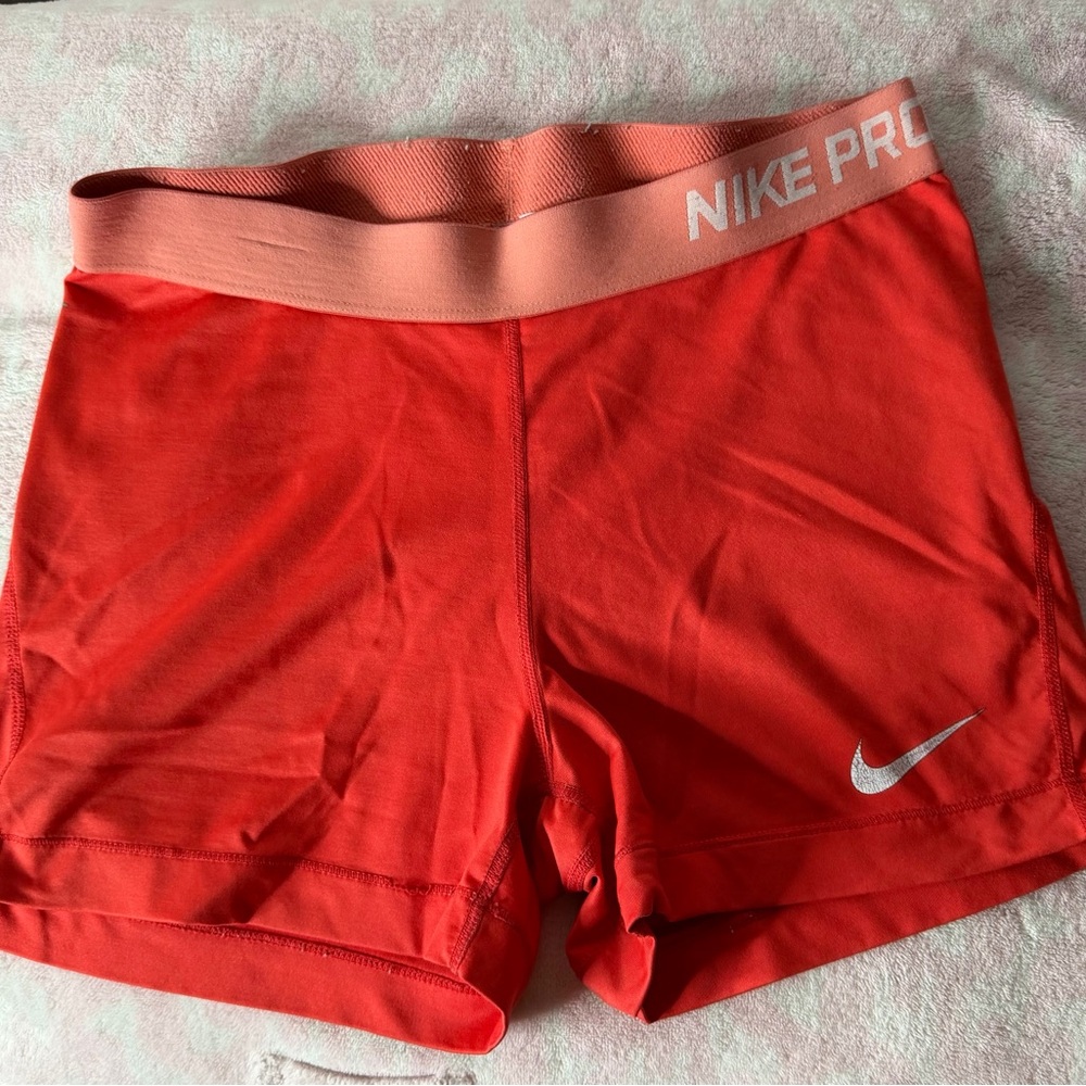 Nike Pro Women's Bright Red Athletic Shorts